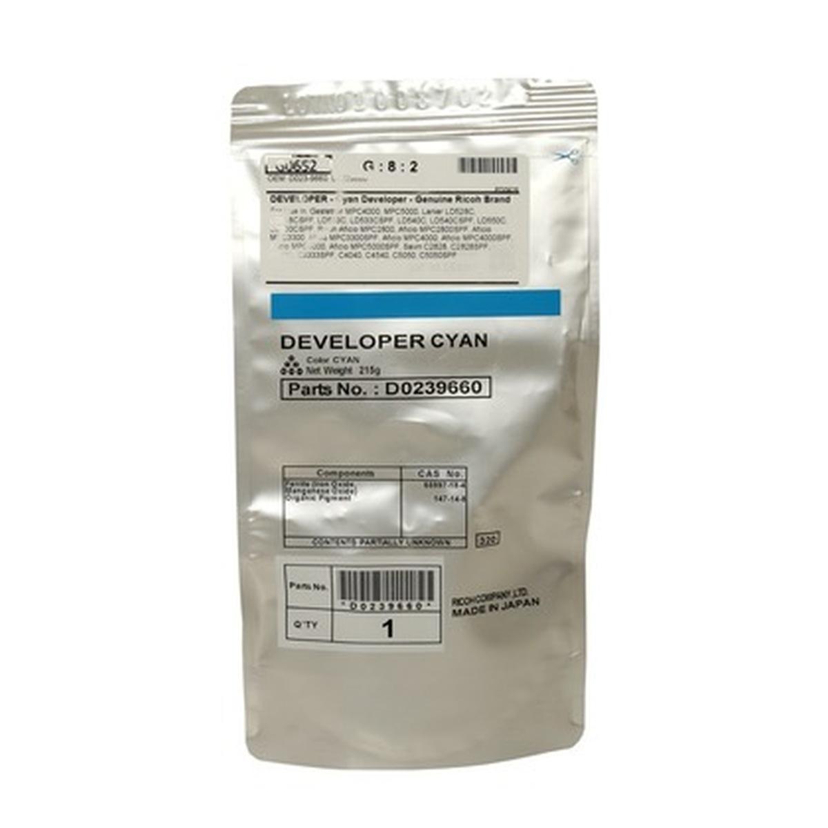 Developer Originale (D023-9660) per RICOH Aficio MP C2800 | 240K | CIANO