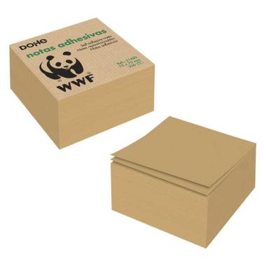 Post-it Cubo per appunti riposizionabili Dohe in carta Kraft da 75 gr - Adesivo potente - Ideale per promemoria
