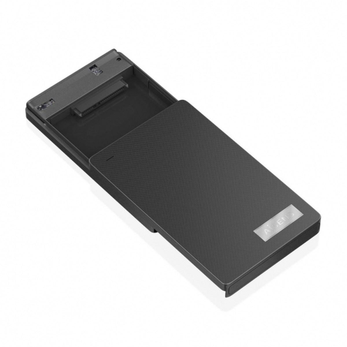 Box esterno Aisens - Installazione senza attrezzi - Plug and Play - Connessione USB-C USB 3.1 Gen1 - Velocità fino a 5,0 Gbps - Compatibile con unità SATA I/II/III - Indicatore LED