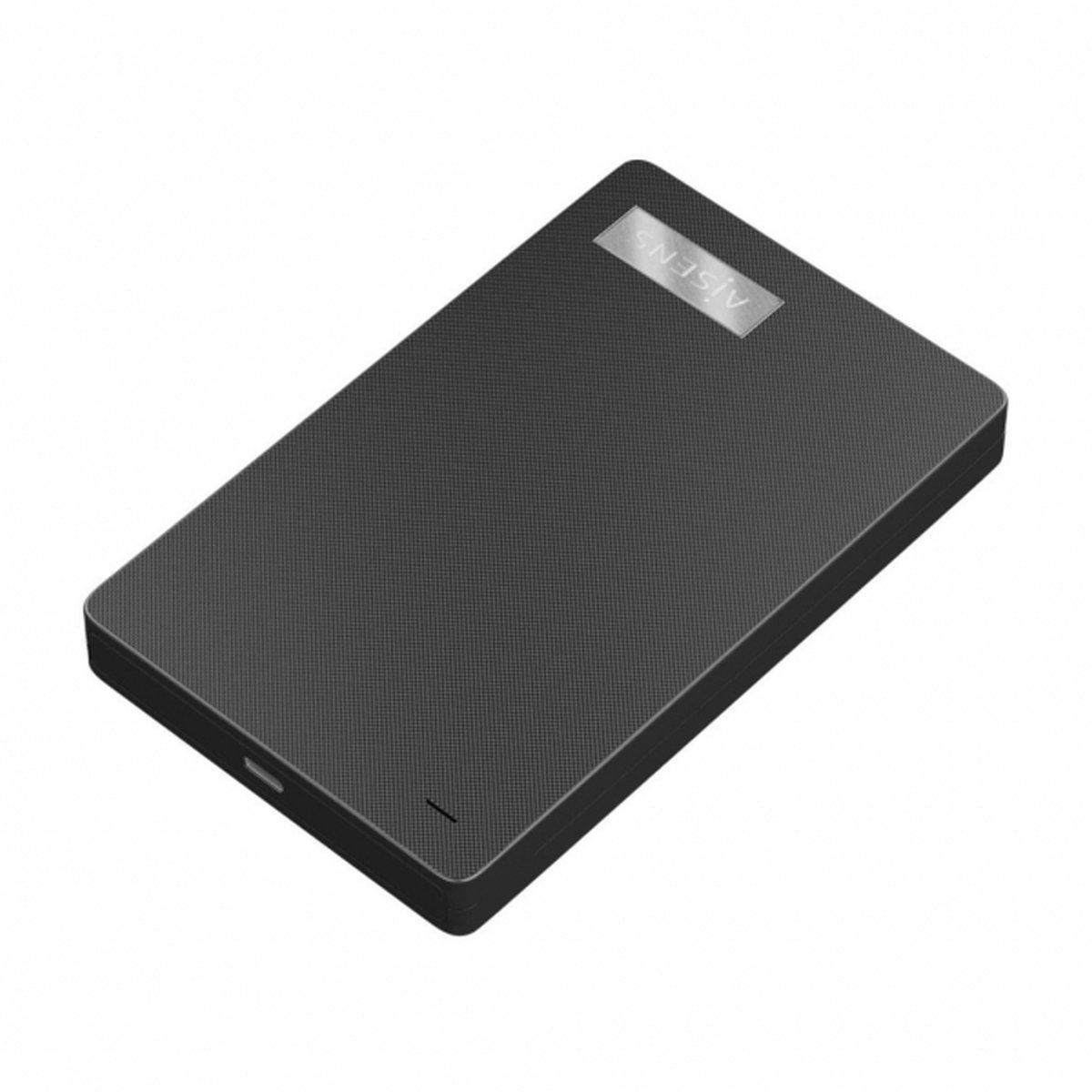 Box esterno Aisens - Installazione senza attrezzi - Plug and Play - Connessione USB-C USB 3.1 Gen1 - Velocità fino a 5,0 Gbps - Compatibile con unità SATA I/II/III - Indicatore LED