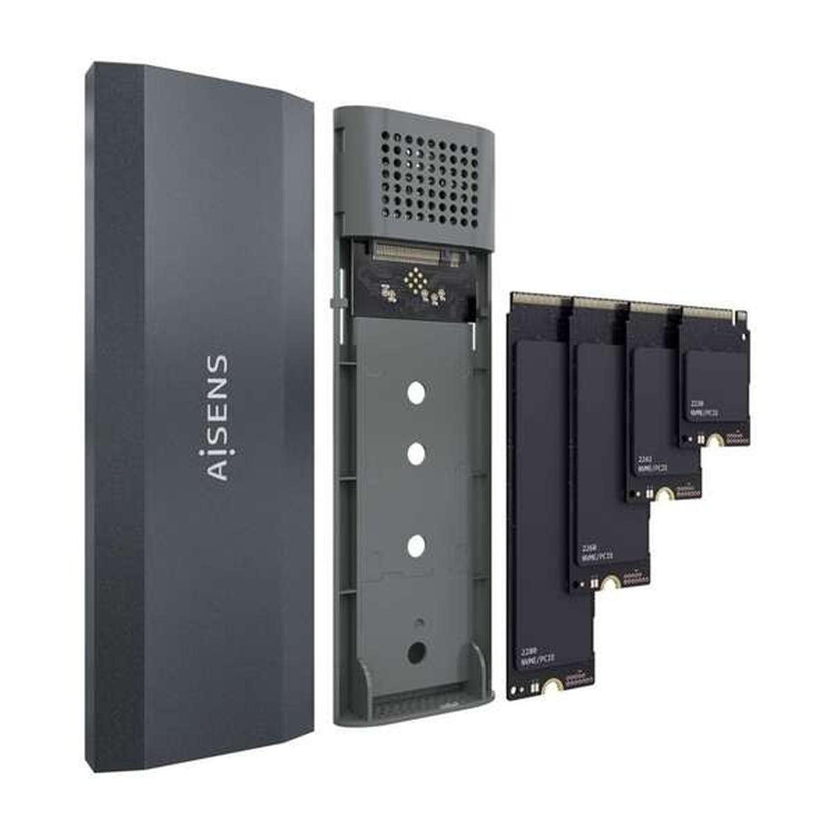 Aisens Box esterno M.2 (NGFF) Asm2-029Gr NVME a USB3.2 Gen2 | Grigio