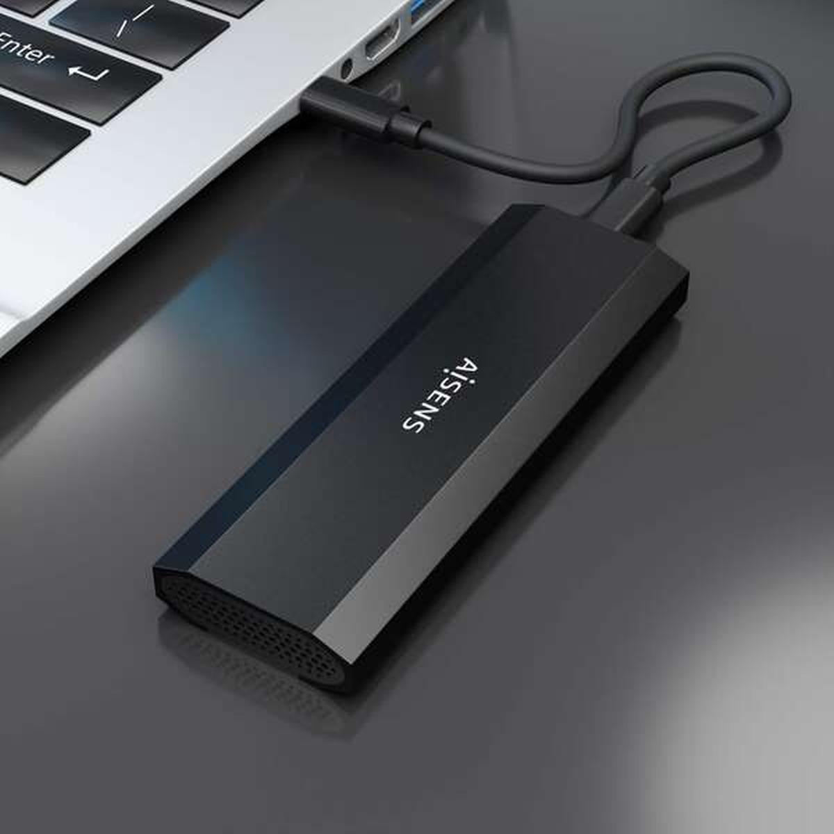 Aisens Box esterno M.2 (NGFF) Asm2-029Gr NVME a USB3.2 Gen2 | Nero