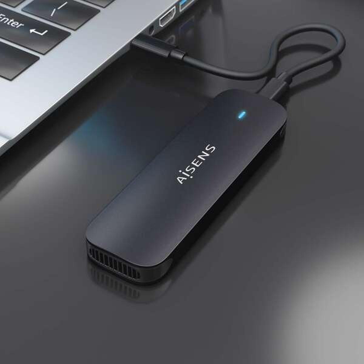 Aisens Box Esterno M.2 (NGFF) ASM2-024B NVMe a USB3.2 GEN2 - Colore Nero