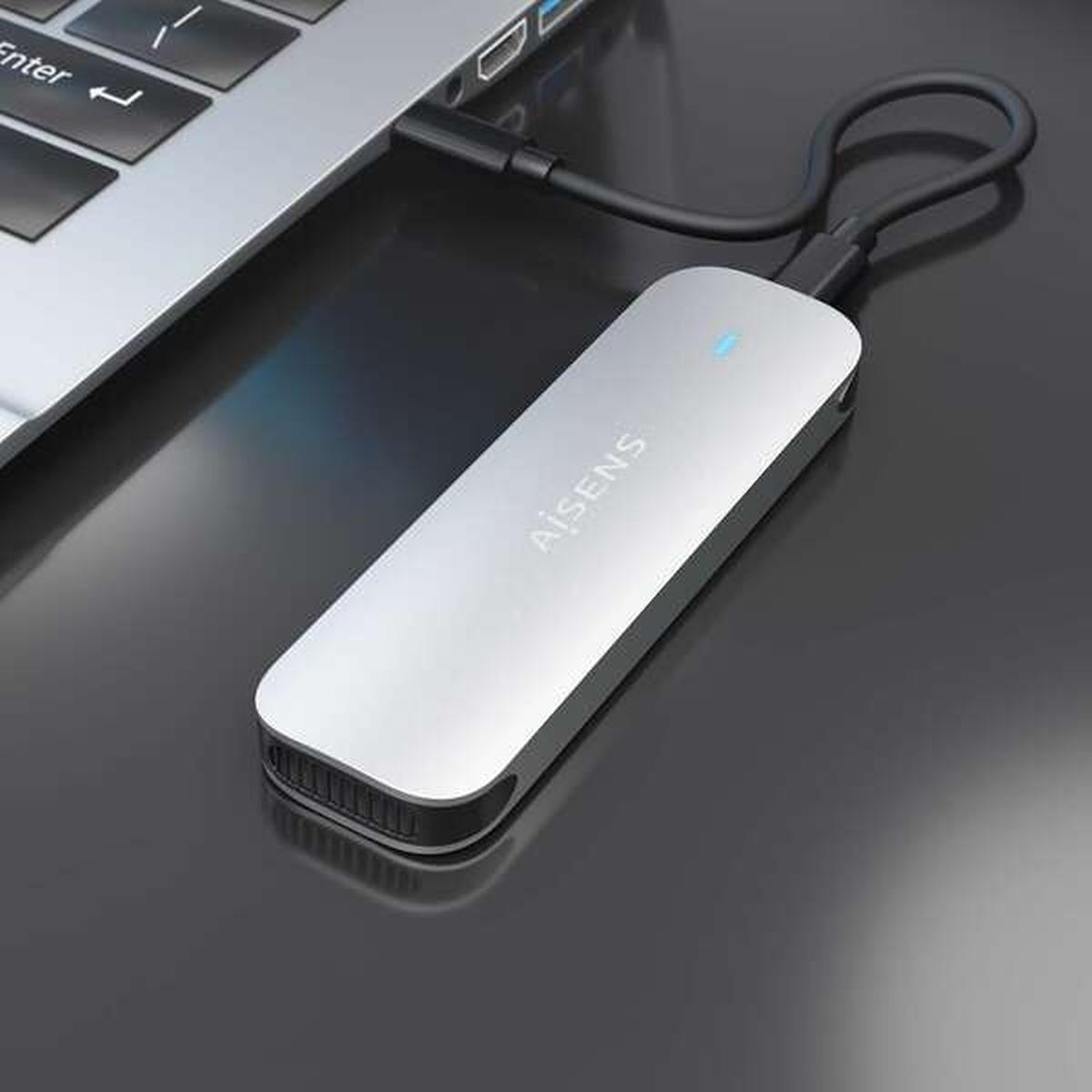 Aisens Box Esterno M.2 (NGFF) ASM2-024B NVMe a USB3.2 GEN2 - Colore Argento
