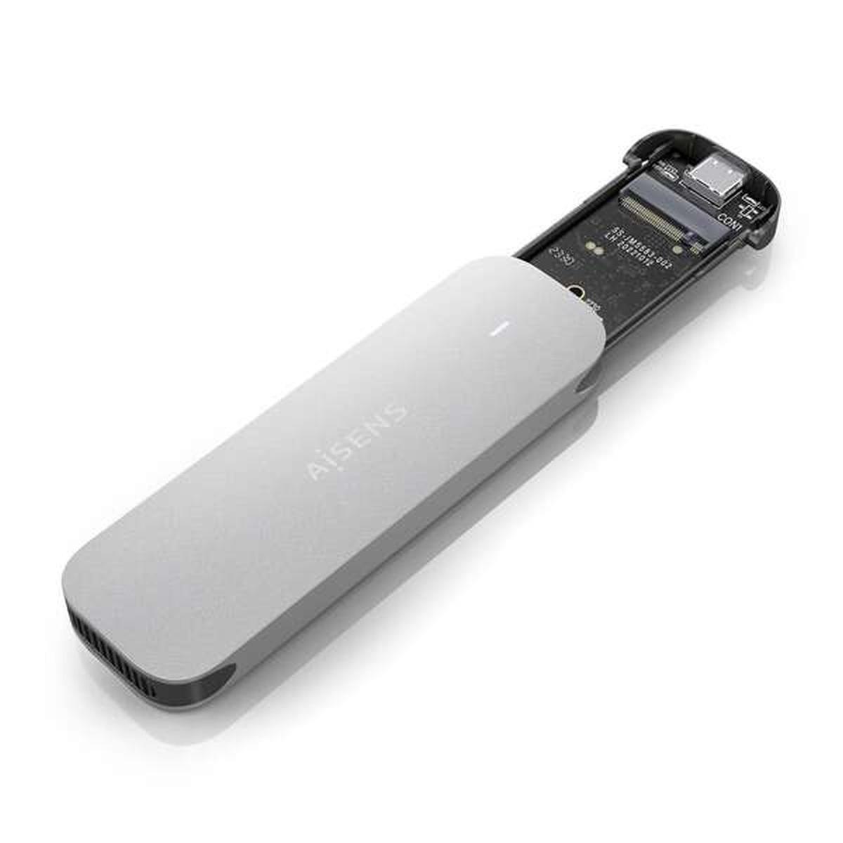 Aisens Box Esterno M.2 (NGFF) ASM2-024B NVMe a USB3.2 GEN2 - Colore Argento