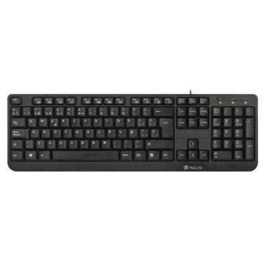 Tastiera NGS con 12 Tasti Multimediali - Cavo da 1,4 m - QWERTY Italiana - Colore Nero