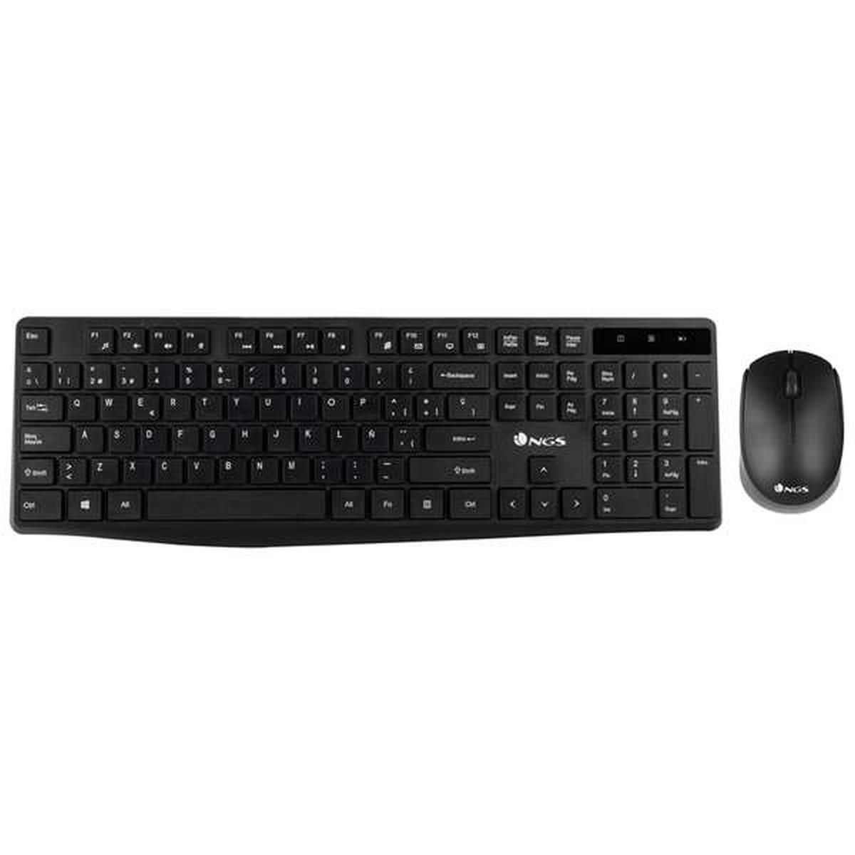 Tastiera NGS con 12 Tasti Multimediali - Cavo da 1,4 m - QWERTY Italiana - Colore Nero