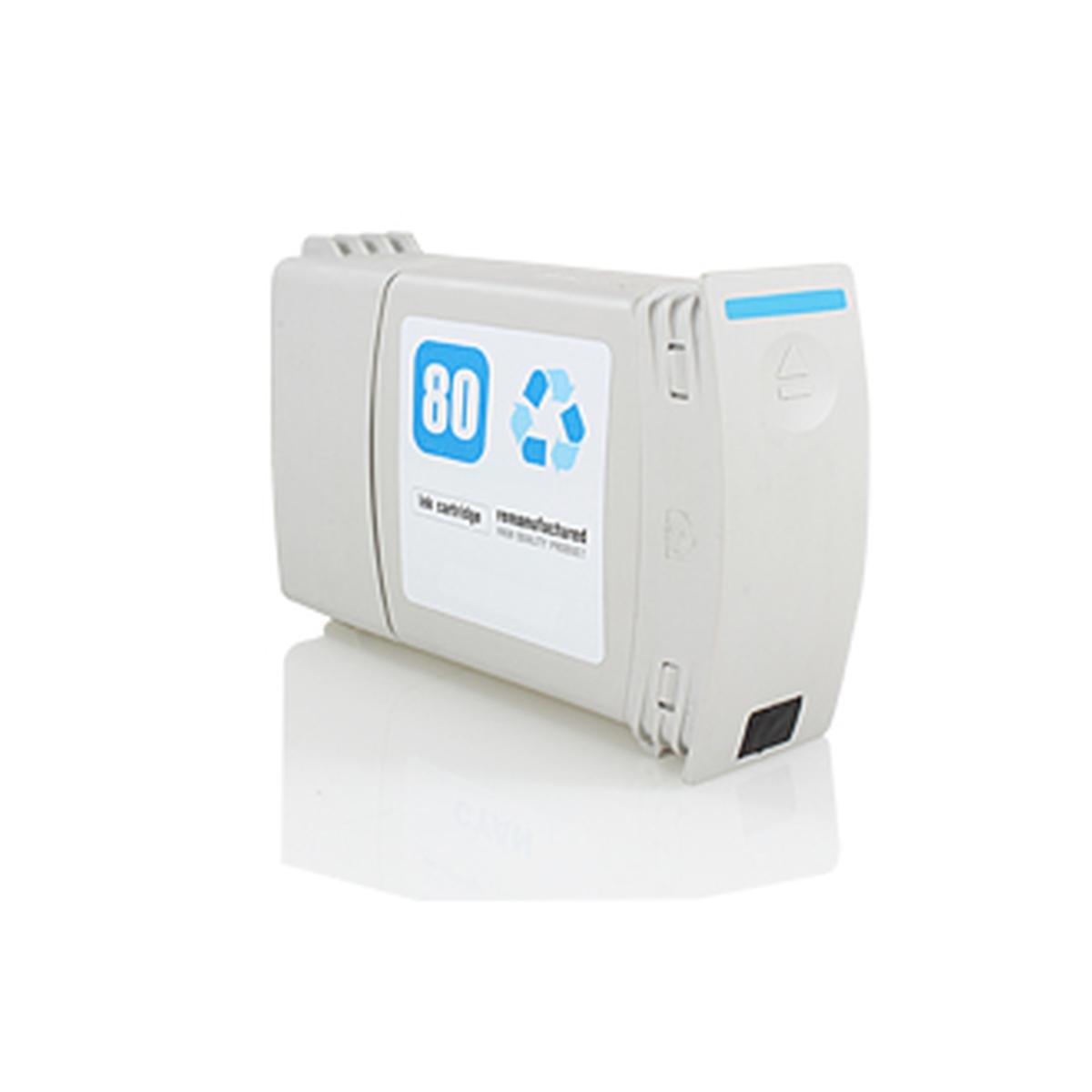 Cartuccia Plotter Compatibile (C4846A, 80) per HP DesignJet 1050C (350ml) CIANO