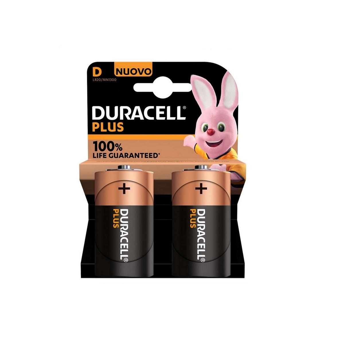 Pile Duracell Plus Power 100% Torcia D MN1300 | Blister da 2pz