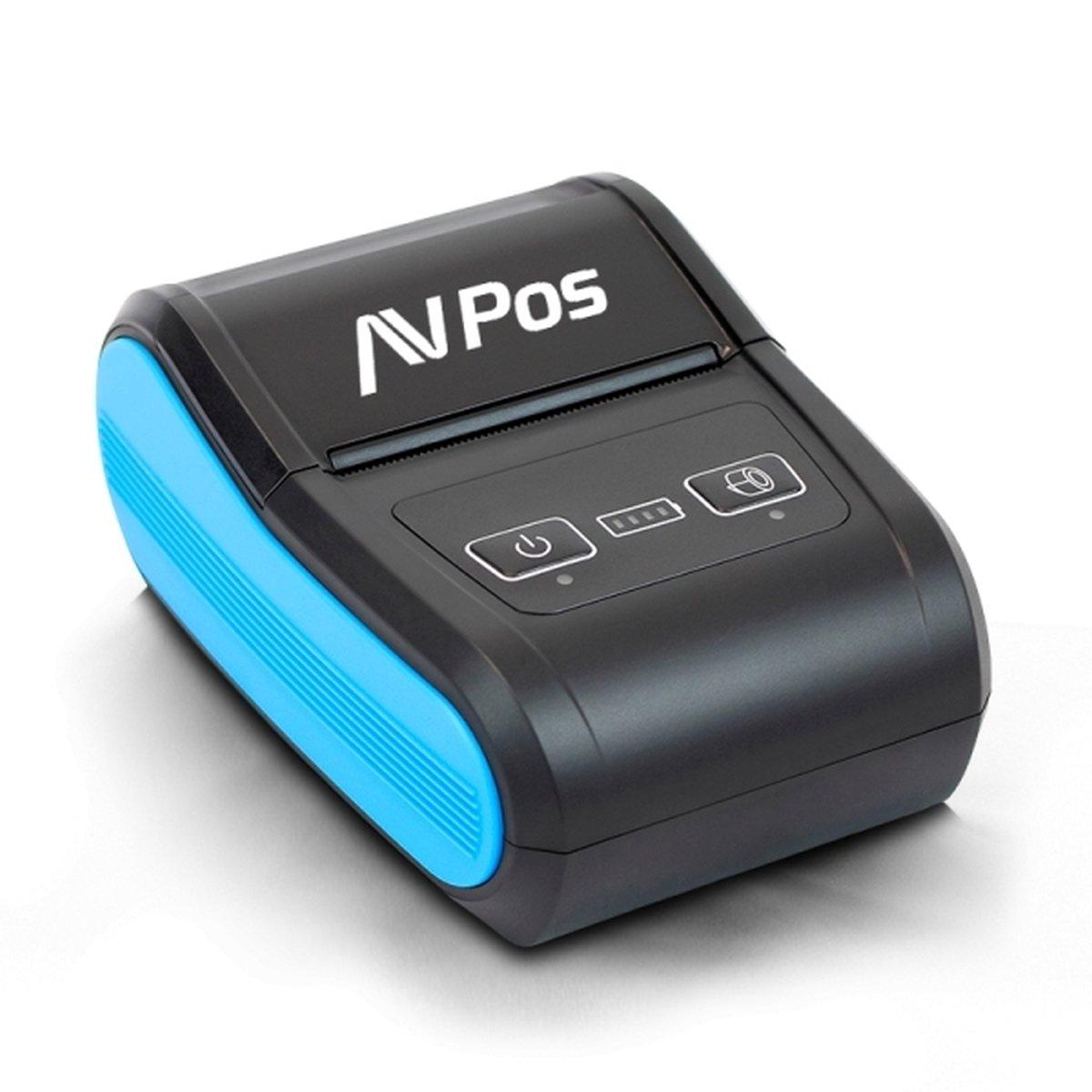 Stampante termica portatile per biglietti AVPos MP580R - 58 mm - Velocità 90 mm/s - BT e USB-C - Nero