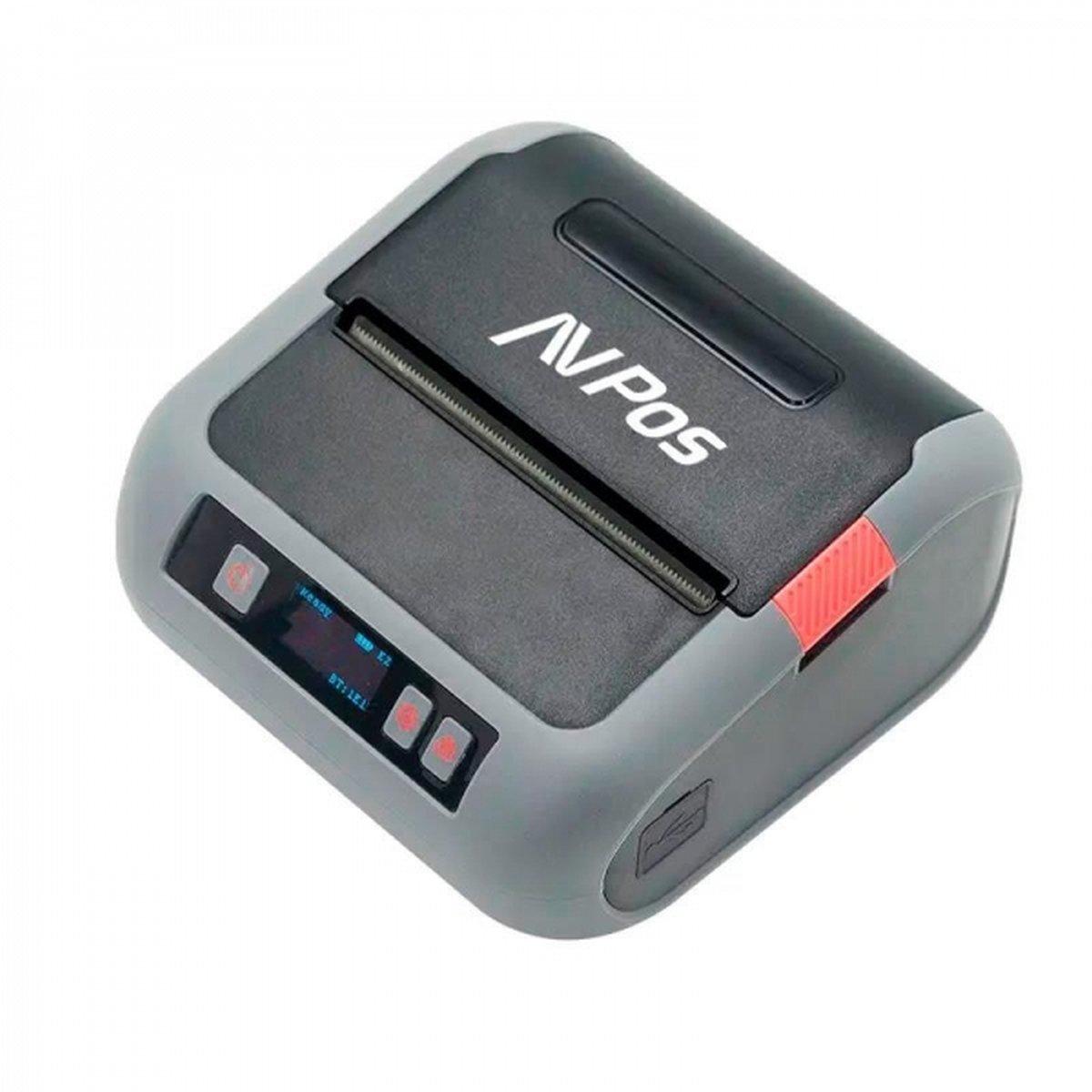 Stampante termica portatile per etichette AVPos AVP-MLP900B con custodia - Risoluzione 203 DPI - Velocità 70 mm/s - USB e BT - Nero