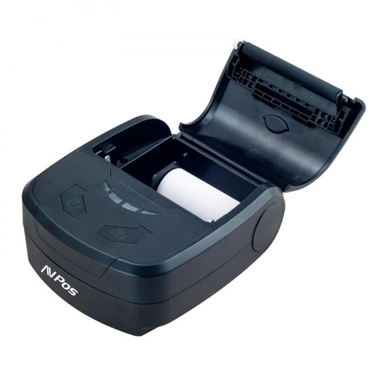 Stampante termica portatile per biglietti AVPos AVP-MP800R - Robusta - 80 mm - Velocità 70 mm/S - Custodia protettiva - BT e USB - Nero