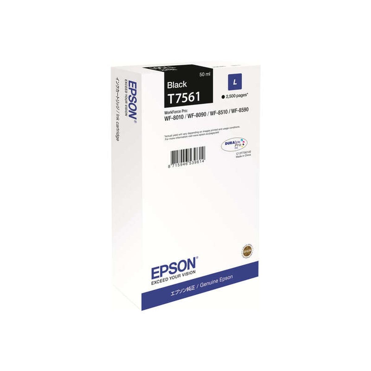 Cartuccia Originale (T7561) EPSON WorkForce Pro WF8010DW (2,5K) NERO