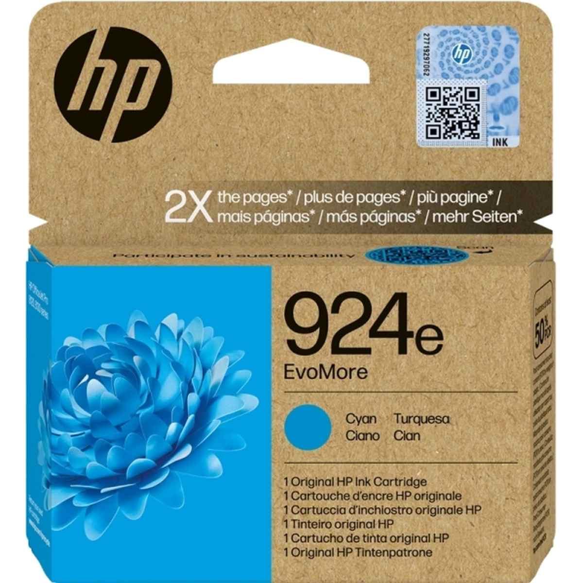 Cartuccia Originale (4K0U7NE, 924e) HP Officejet Pro 8122e All-in-One | 800 pag. | CIANO