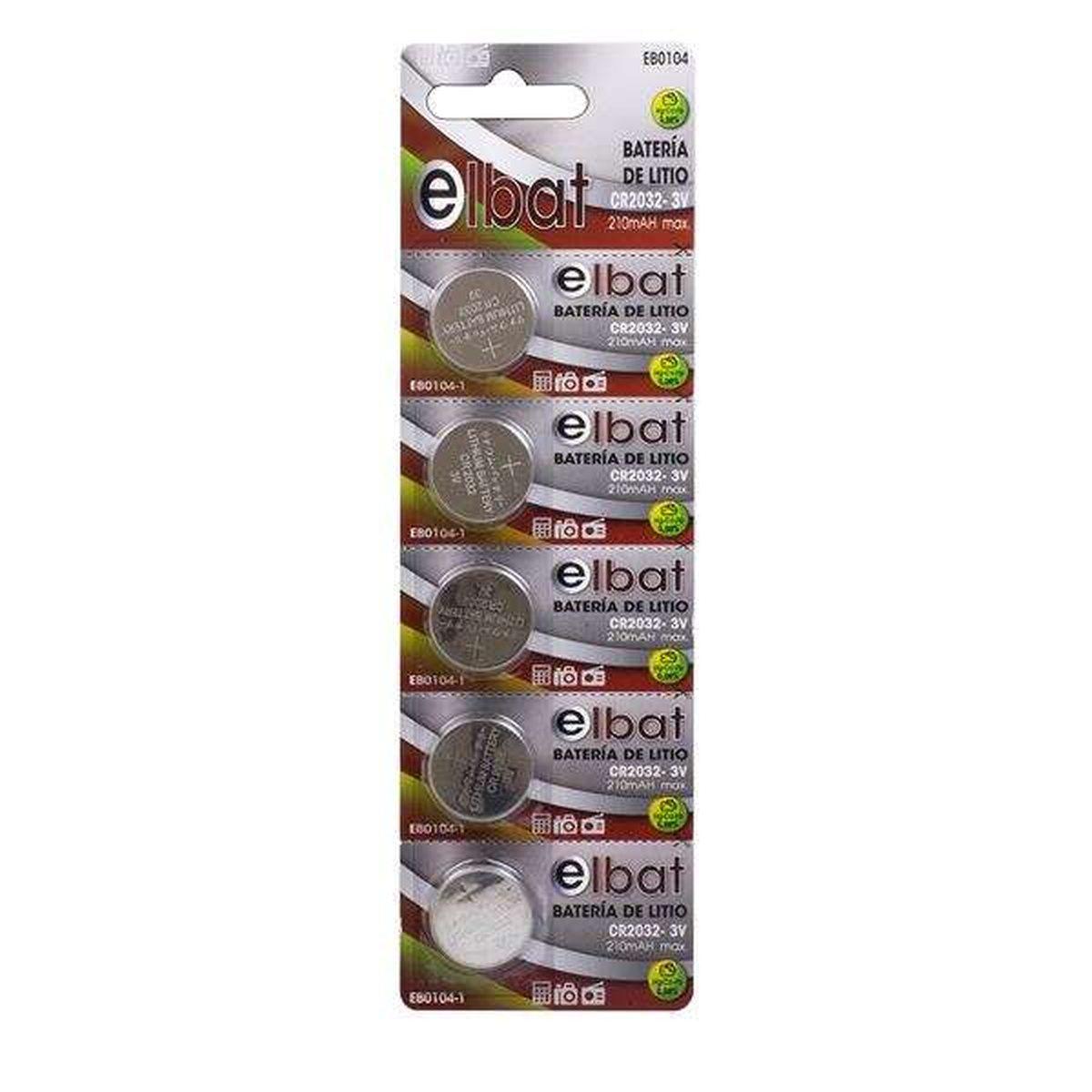 Confezione da 5 batterie a bottone al litio CR2032 da 3 V