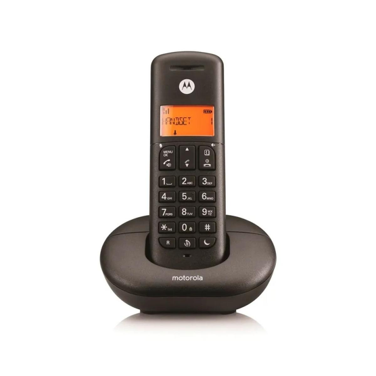 Telefono cordless Motorola E202 Dect + 1 interno - ID chiamante - Segreteria telefonica - Vivavoce
