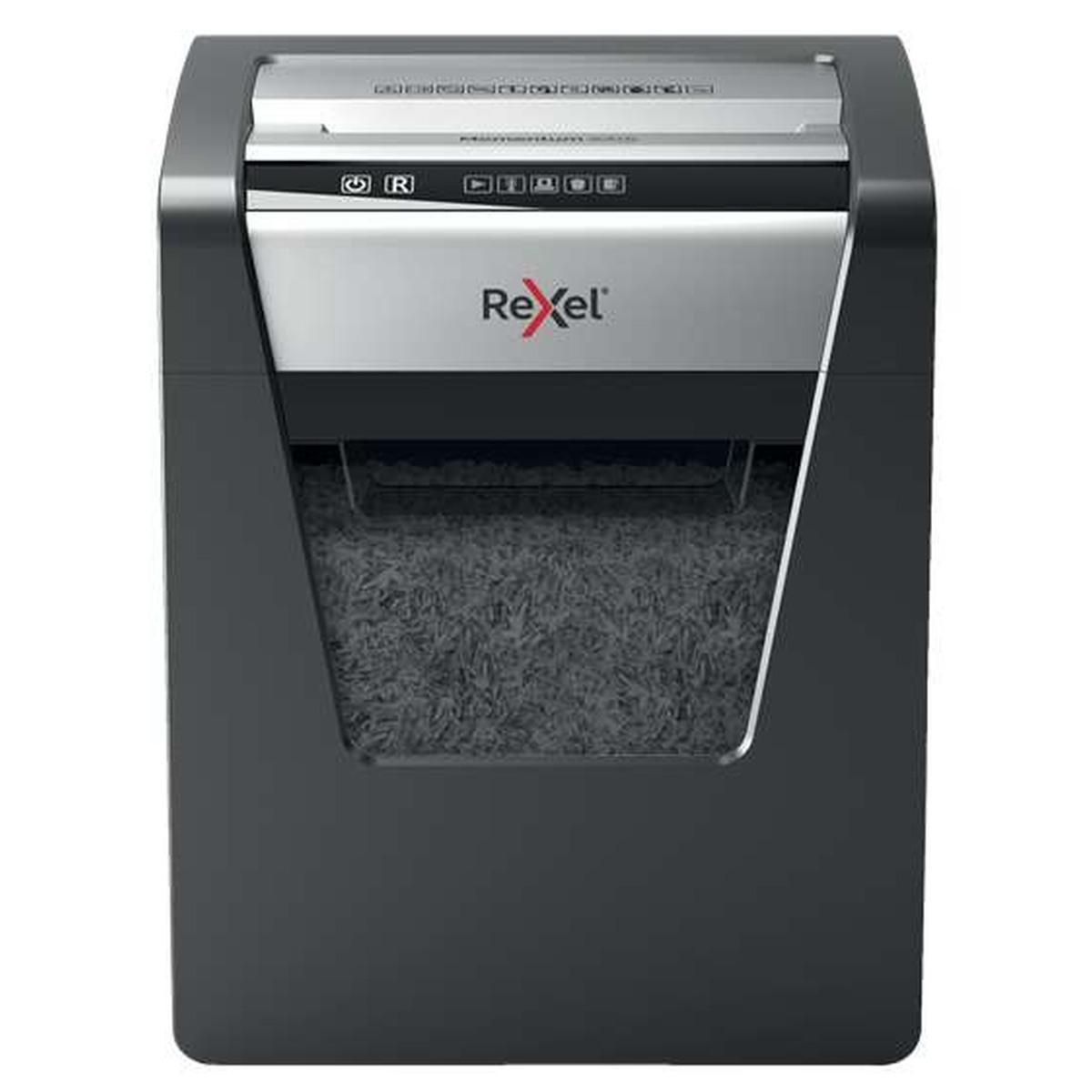 Distruggidocumenti manuale Rexel Momentum X415 Confetti Cut P-4 - Distrugge fino a 15 fogli alla volta - Capacità cestino 23 l - Grigio
