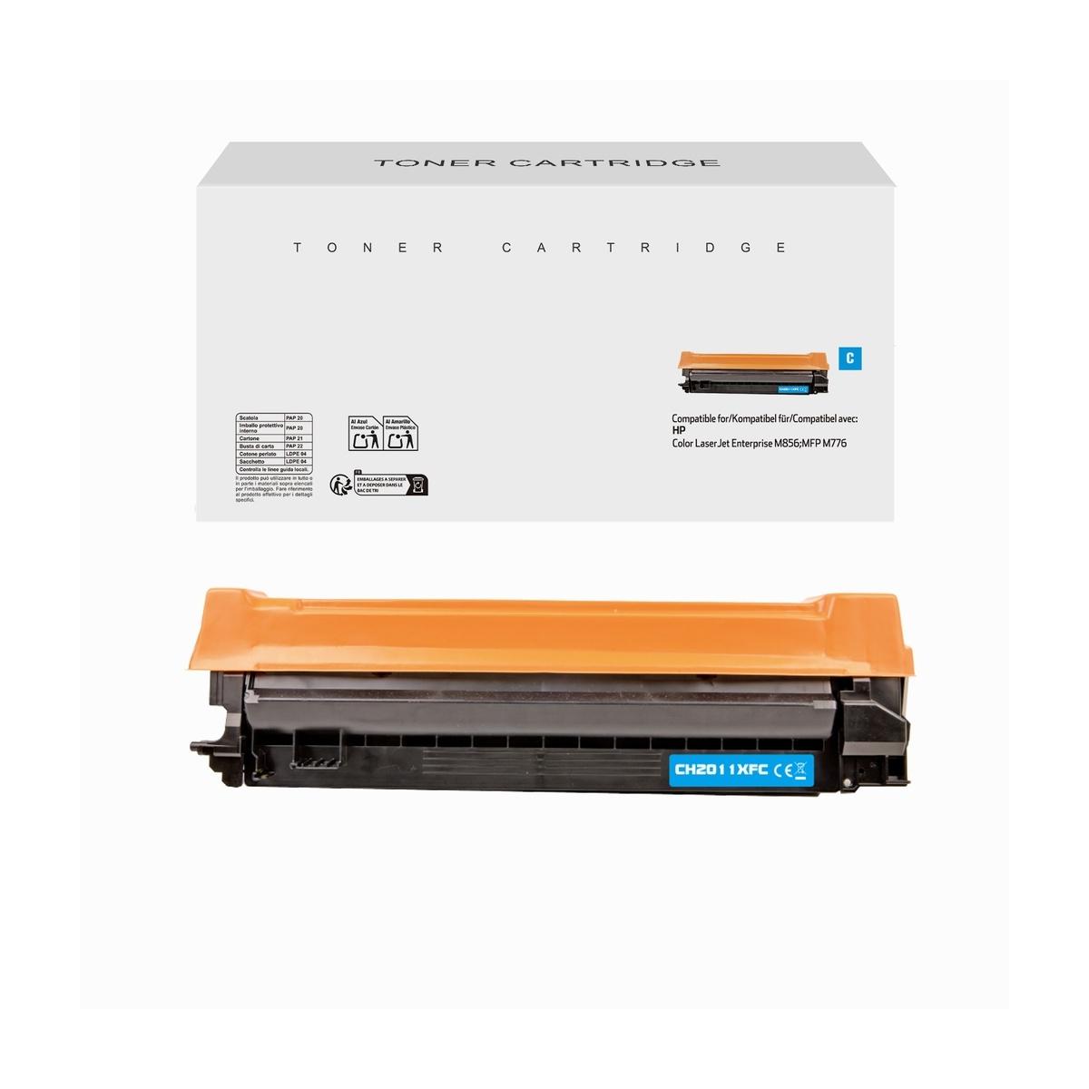 Toner Rigenerato (W2011X, 659X) per HP Color LaserJet Enterprise M856dn | 29K | CIANO