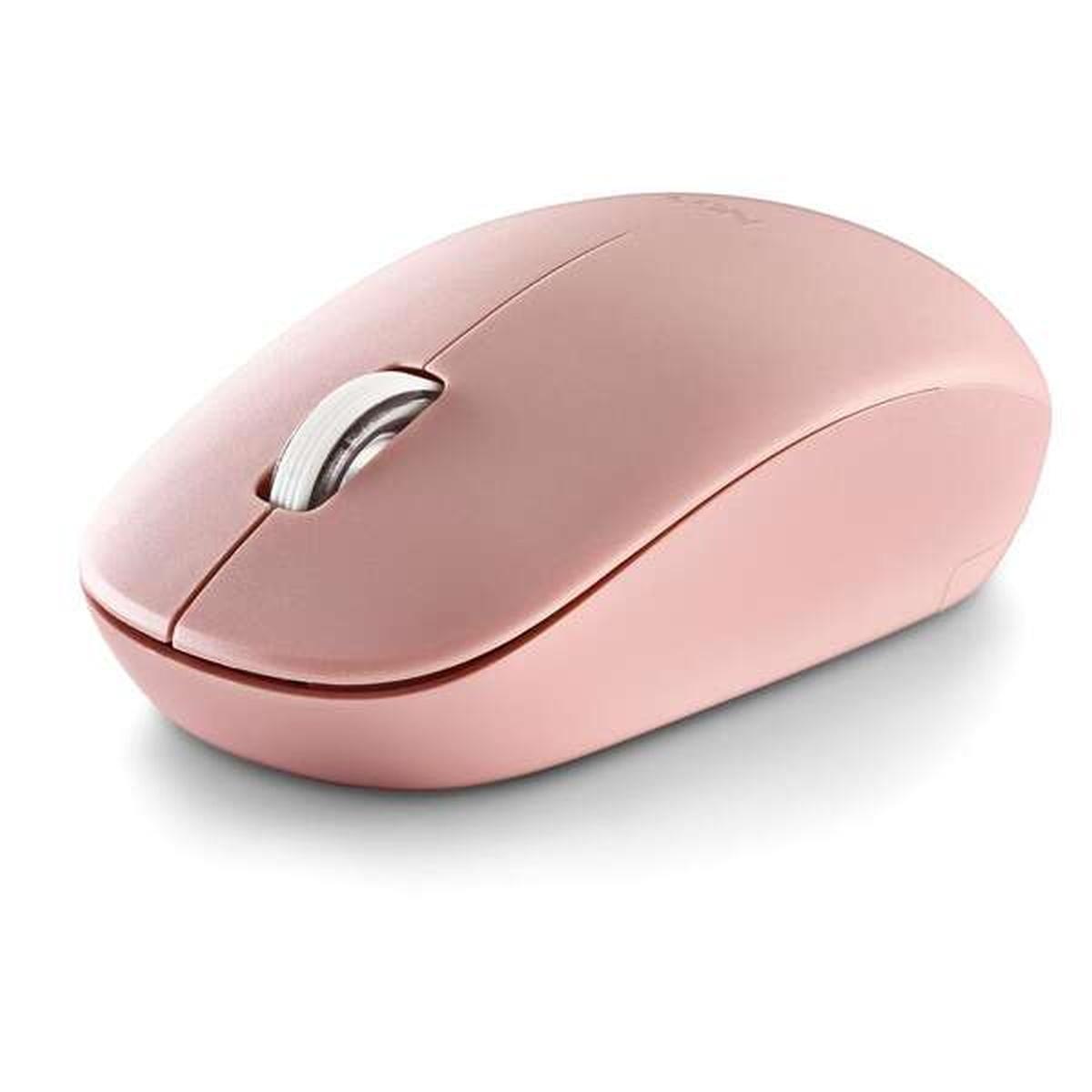 Mouse wireless NGS con tasti silenziosi - 2 pulsanti - Ambidestro - Rosa