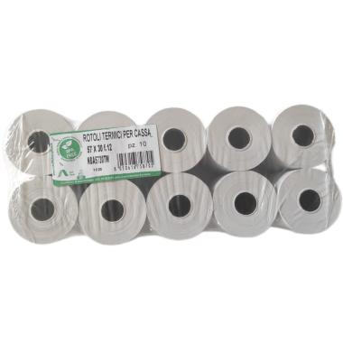 Rotoli Carta Termica per Registratori di Cassa Fiscali 57x45x12 (10pz)