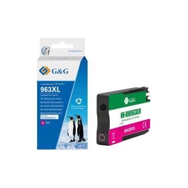 Cartuccia Rigenerata Anti-firmware upgrade (963XL, 3JA28AE) per Hp Officejet Pro 9010 (1,6K) MAGENTA