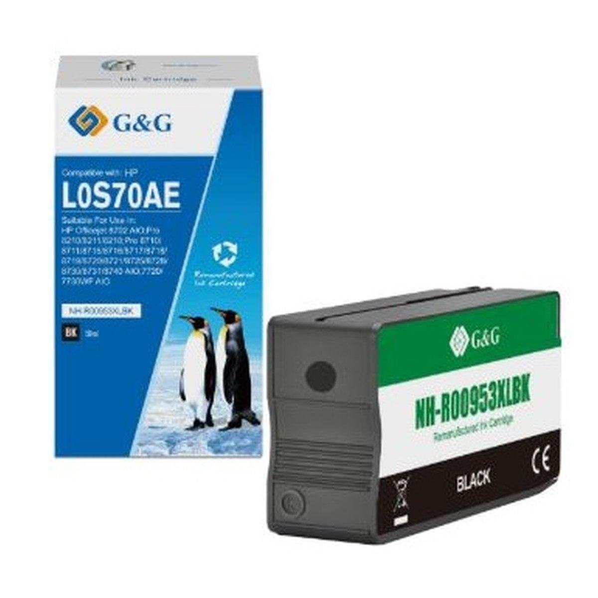 Cartuccia Rigenerata Anti-firmware upgrade (L0S70AE, 953XLBK) per Hp Officejet Pro 8210 (2K) NERO