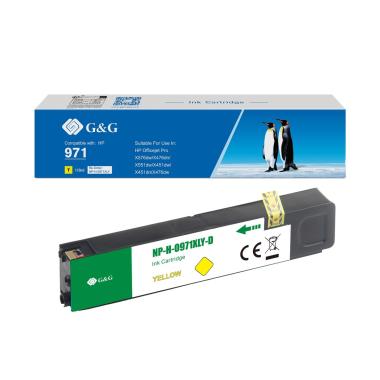 Cartuccia Rigenerata Anti-firmware upgrade (CN628AE, 971XL) per HP OfficeJet Pro X476 | GIALLO