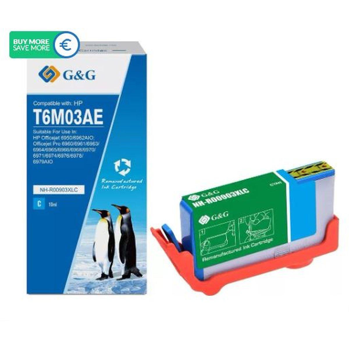 Cartuccia Rigenerata Anti-firmware upgrade (T6M03A, 903XL) per HP OfficeJet Pro 6860 | CIANO