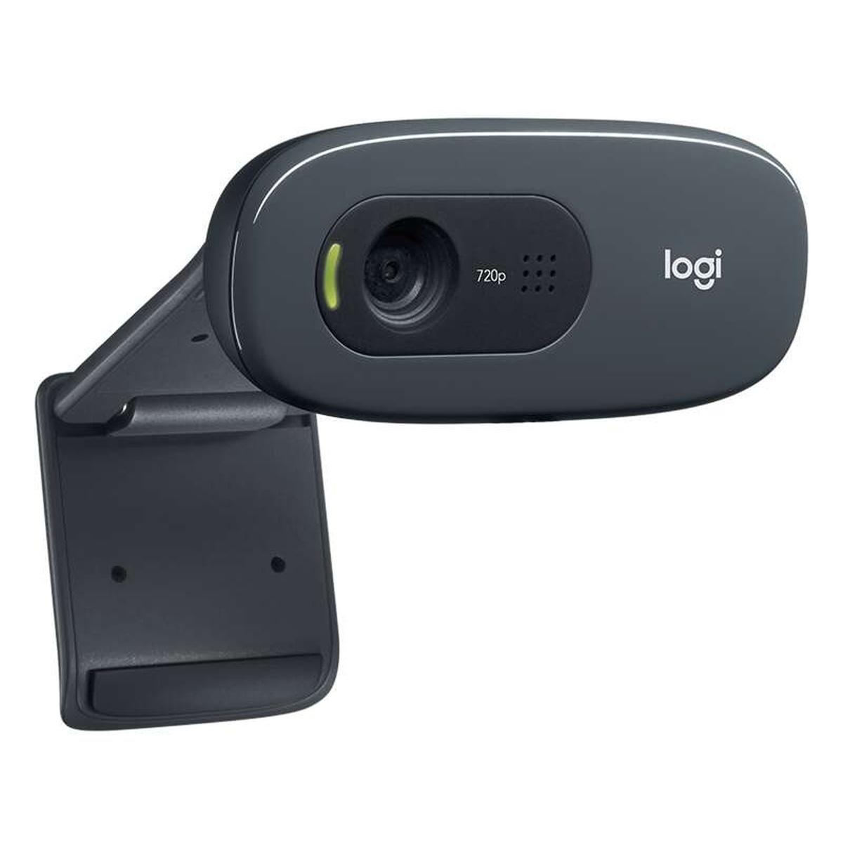 Webcam Logitech C270 HD 720p - 3Mpx - USB 2.0 - Microfono integrato - Angolo di visione 60º - Messa a fuoco fissa - Cavo 1,50 - Colore nero