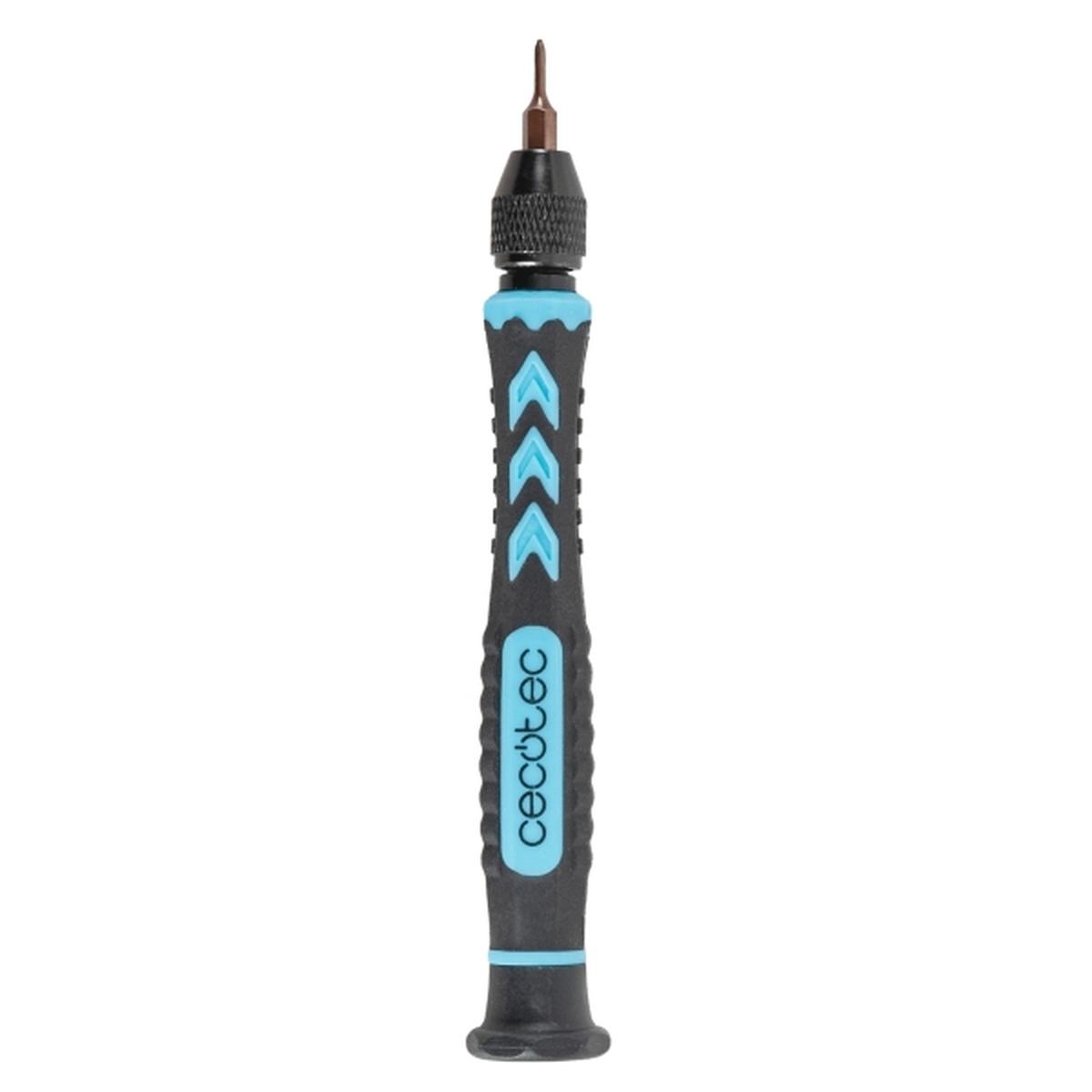 Set di cacciaviti di precisione Cecotec PrecisionGyro 100 - 39 pezzi - Accessori inclusi - Nero e blu