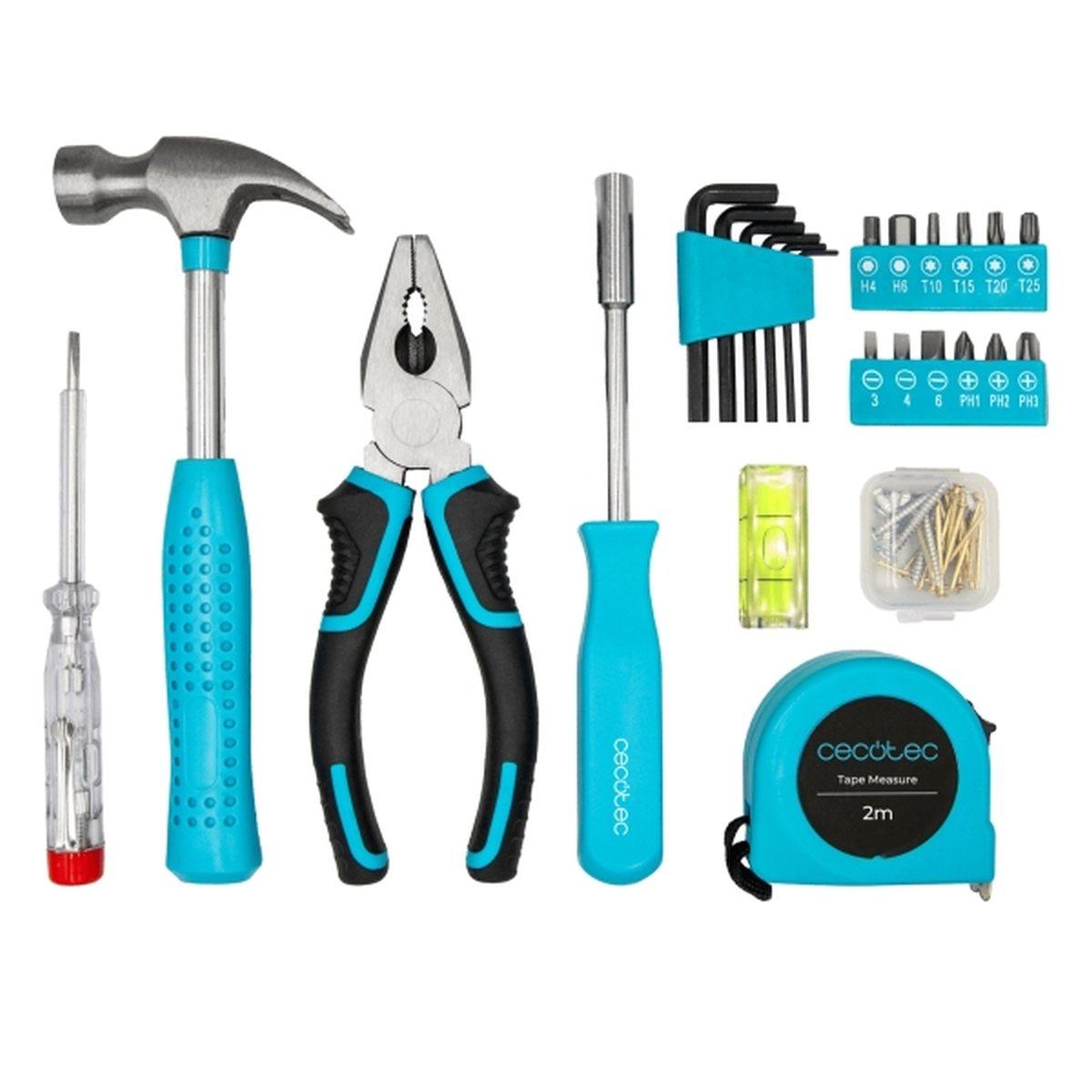 Set di attrezzi Cecotec ToolBox EasyGo - 68 pezzi - Accessori inclusi - Nero