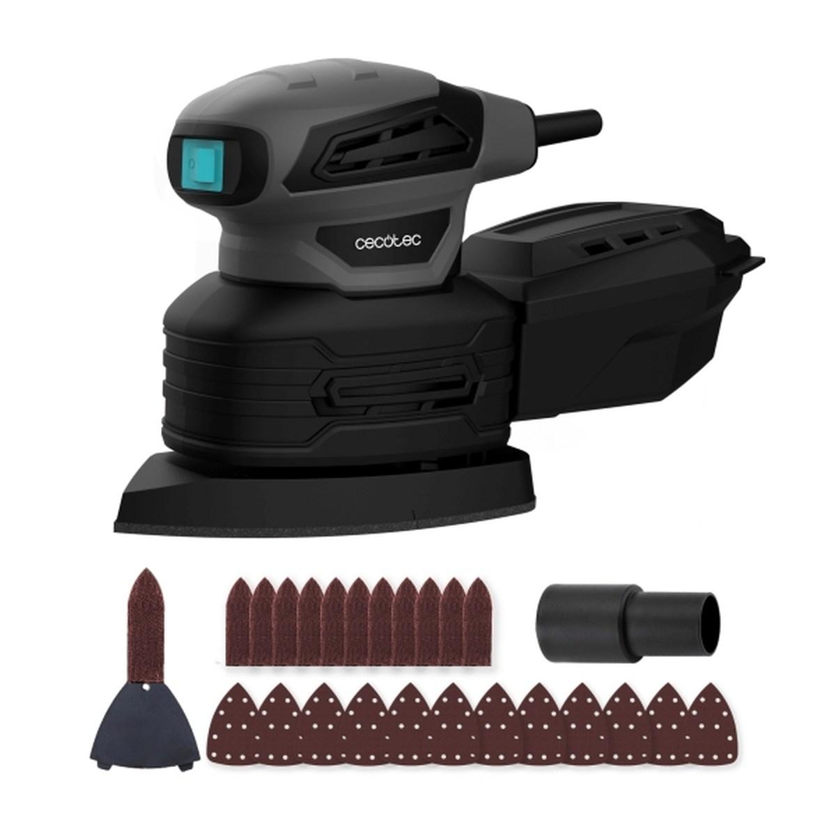 Levigatrice orbitale Cecotec PerfectSurface 180 Delta - 180W - 28.000 vibrazioni al minuto - Cavo da 3 m - Include accessori: connettore per aspirapolvere, contenitore per la polve
