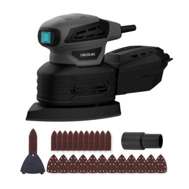 Levigatrice orbitale Cecotec PerfectSurface 180 Delta - 180W - 28.000 vibrazioni al minuto - Cavo da 3 m - Include accessori: connettore per aspirapolvere, contenitore per la polve