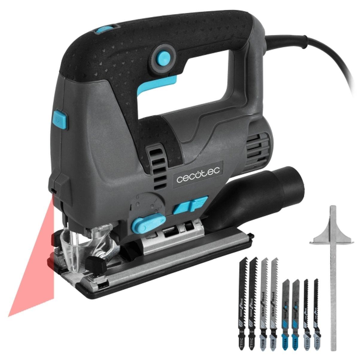 Seghetto alternativo Cecotec MultiCut 8000 Vision - 800W - Accessori inclusi: cavo da 2 m, luce LED, guida laser, mandrino autoserrante, tubo di aspirazione polvere, colore grigio