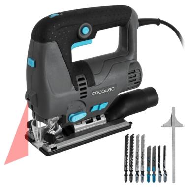 Seghetto alternativo Cecotec MultiCut 8000 Vision - 800W - Accessori inclusi: cavo da 2 m, luce LED, guida laser, mandrino autoserrante, tubo di aspirazione polvere, colore grigio