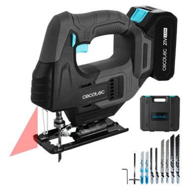 Seghetto alternativo a batteria Cecotec MultiCut 500 Vision Liberty - Batteria da 21 V 2 Ah - Accessori inclusi: luce LED, guida laser, mandrino autoserrante, valigetta per il tras