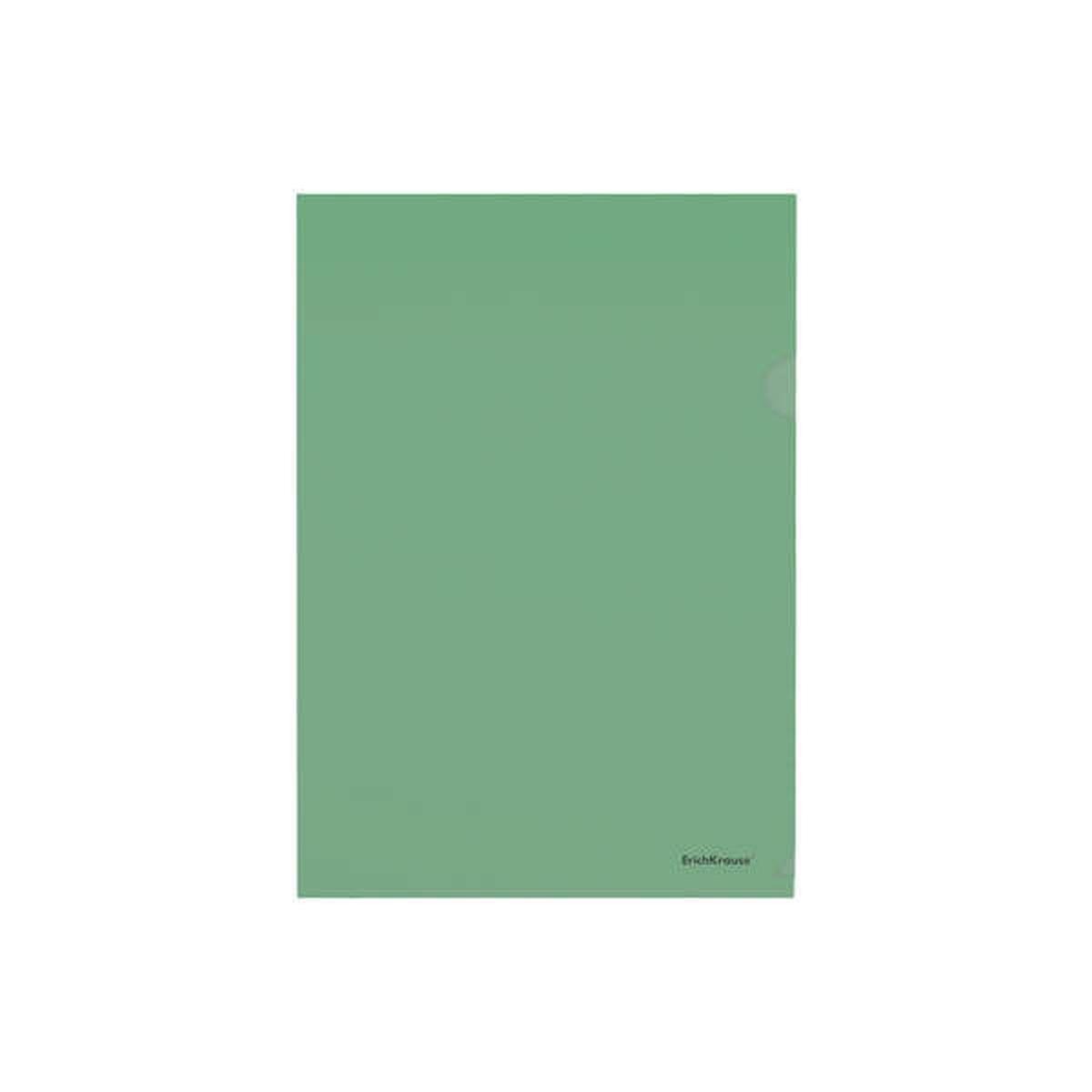 Cartelle Portadodumenti Erichkrause Fizzy Classic - Formato A4 con linguetta a pressione - Contiene 20 fogli - Finitura Verde testurizzata