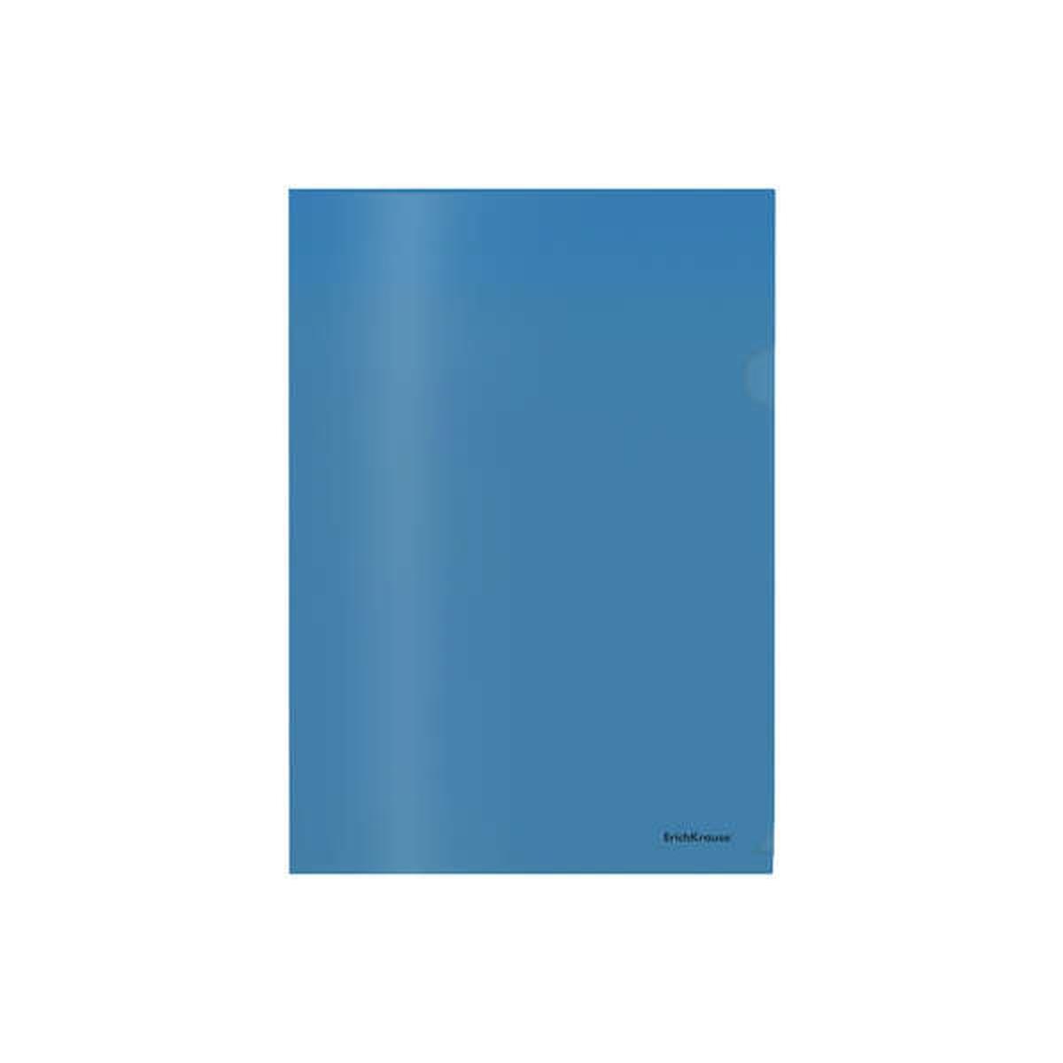 Cartelle Portadodumenti Erichkrause Glossy Classic con bordi rifiniti a mano - Formato A4 semitrasparente - Blu
