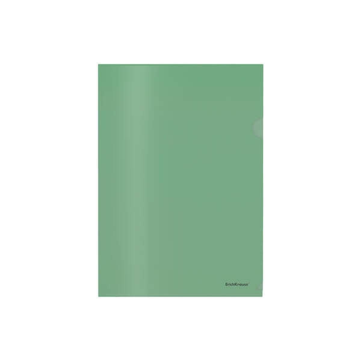 Cartelle Portadodumenti Erichkrause Glossy Classic con bordi rifiniti a mano - Formato A4 semitrasparente - Verde