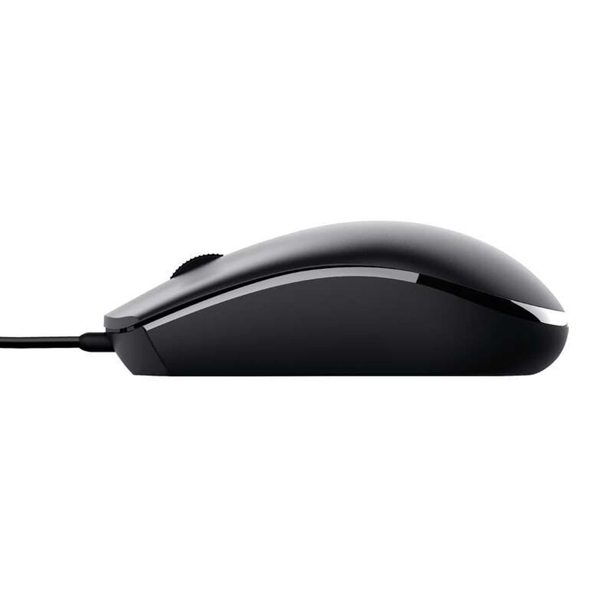 Mouse USB Trust Basi 1200 dpi - 3 pulsanti - Utilizzo ambidestro - Cavo da 1,60 m - Nero