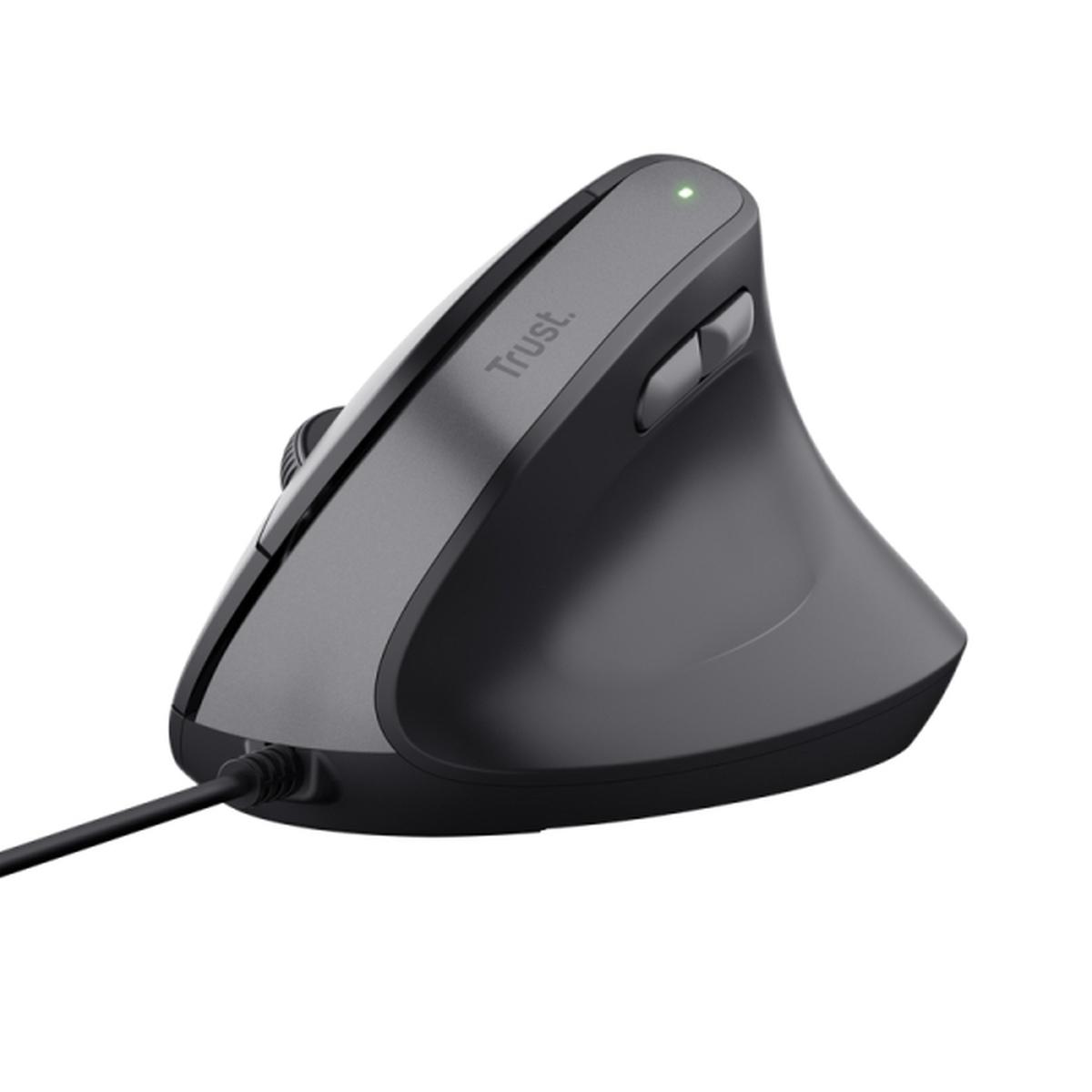 Mouse ergonomico Trust Bayo II - 2400 dpi - 6 pulsanti - Colore nero