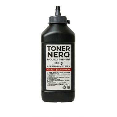 Toner Nero in Bottiglia da 500gr per BROTHER TN243, TN247, TN421