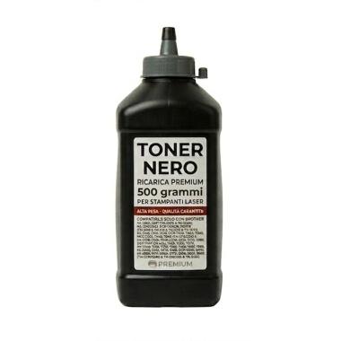 Toner in Bottiglia da 500gr per BROTHER TN2000, TN2120, TN3280