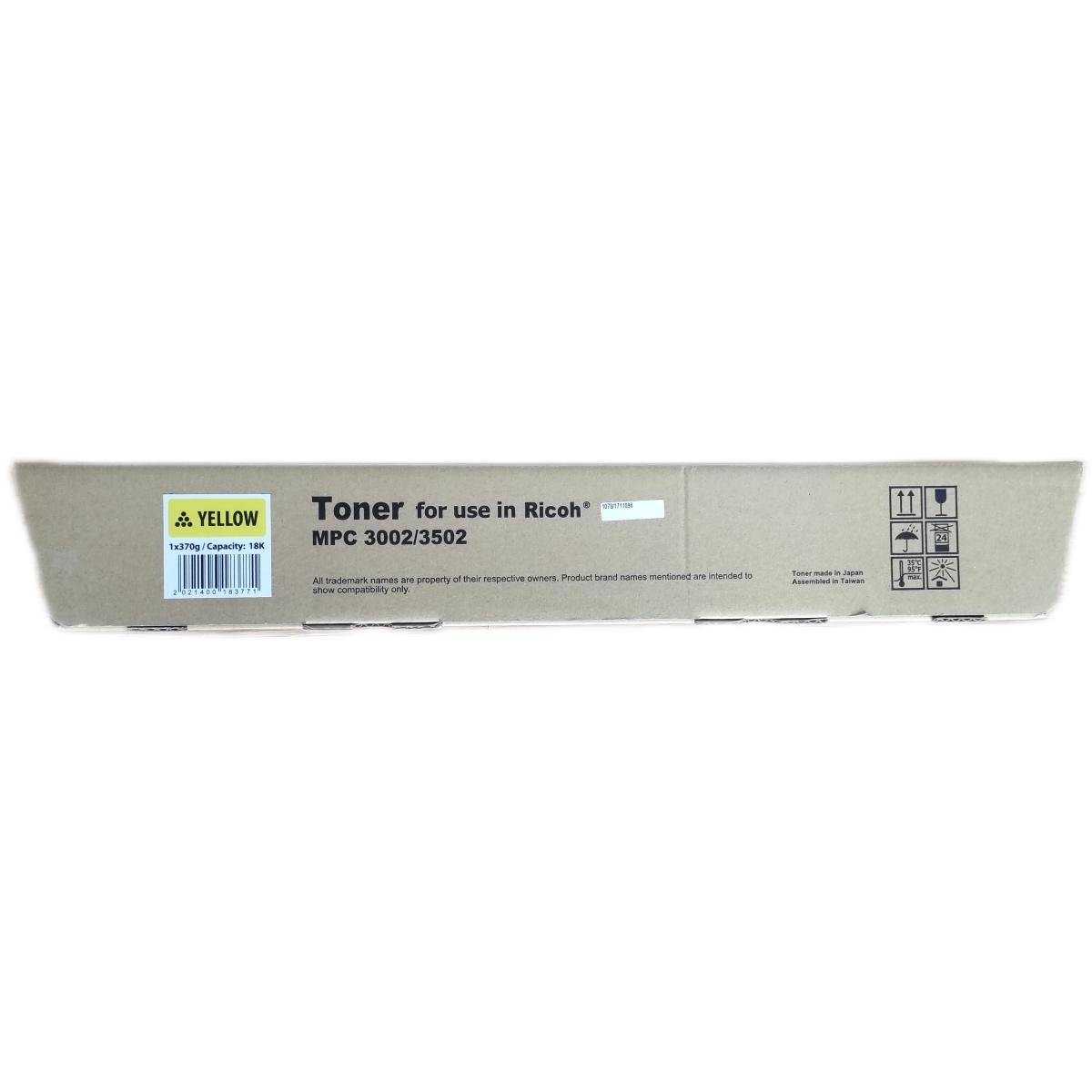 Toner Compatibile 842017, 841652, 841740 per RICOH MP C3002 (18K) GIALLO (370gr)