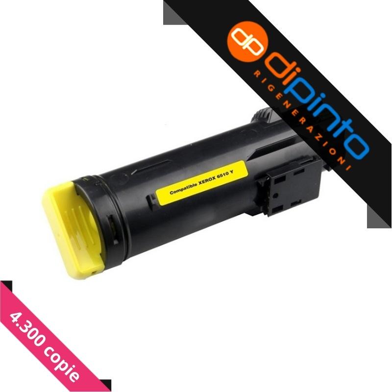 Toner Compatibile (106R03692) per XEROX Phaser 6510Vdn (4,3K) GIALLO XL