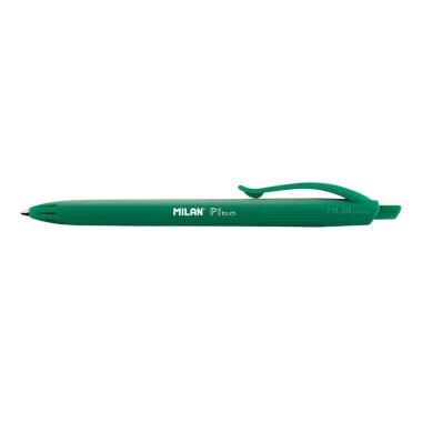Penna a sfera retrattile Milan P1 Touch - Punta tonda da 1,0 mm (25pz) Verde
