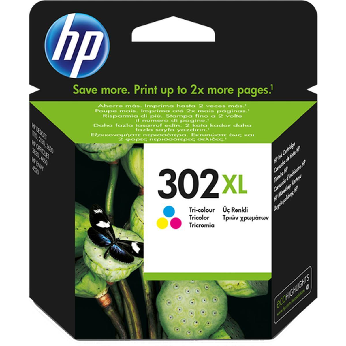 Cartuccia Originale (302XL, F6U67AE) HP OfficeJet 3830 (330pag) COLORE XL