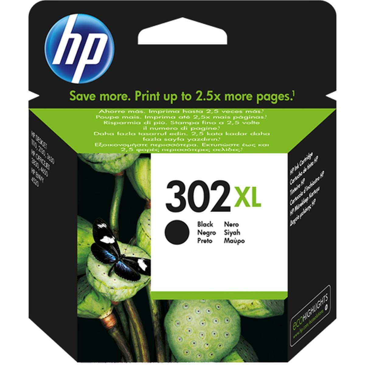 Cartuccia Originale (302XL, F6U68AE) HP OfficeJet 3830 (480pag) NERO XL