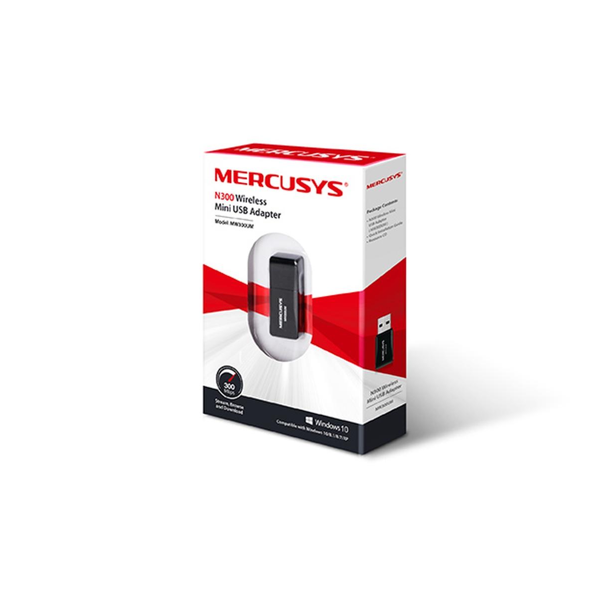 Mini adattatore USB wireless Mercusys N300 - Fino a 300 Mbps - USB 2.0