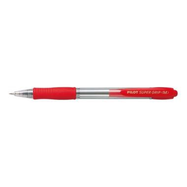 Penna sfera a scatto Pilot SuperGrip - Punta rotonda da 1,0 mm ROSSA